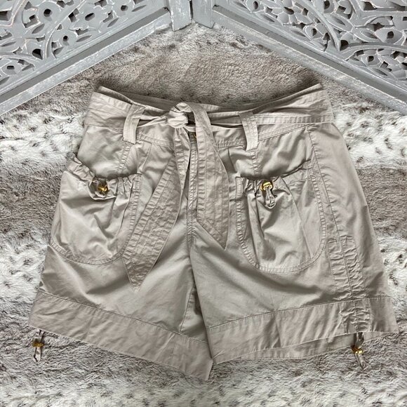 Armani Exchange khaki shorts size 2 designer preppy old money resortwear summer - Picture 1 of 12